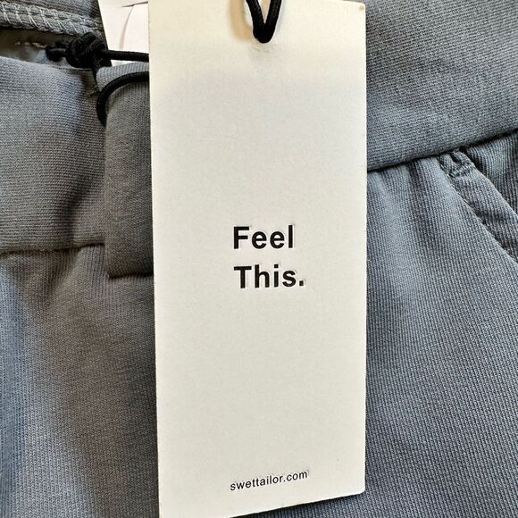 NWT SWET TAILOR Men’s 8” Gray Chino Short Regular Fit - Size 29 - Picture 8 of 11